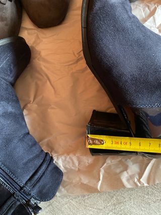 Lote botines mujer marrón y azul