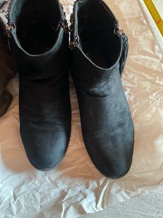 Lote botines mujer marrón y azul