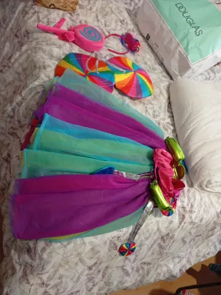 Disfraz Caramelo Arcoíris Niña  10 años