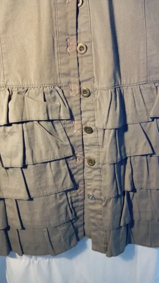 Vestido camisero Pilar Prieto verde oliva