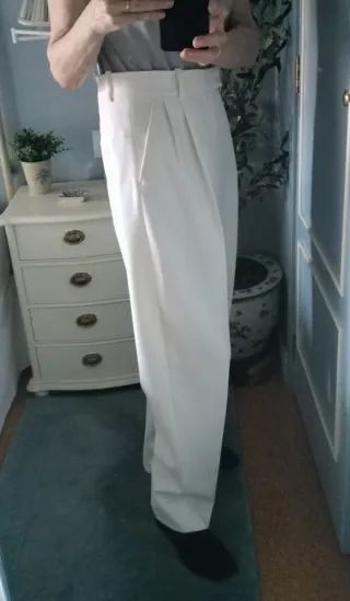 Pantalón Zara Limited Collection Blanco