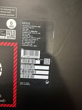 Portátil ASUS 8 cores 144Hz