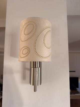 Lámparas de pared metal y papel