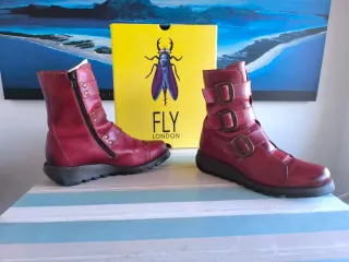 Botas Fly London Rojas Talla 39