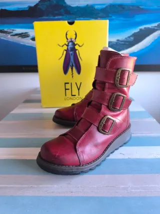 Botas Fly London Rojas Talla 39
