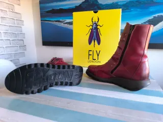 Botas Fly London Rojas Talla 39