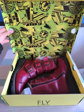 Botas Fly London Rojas Talla 39