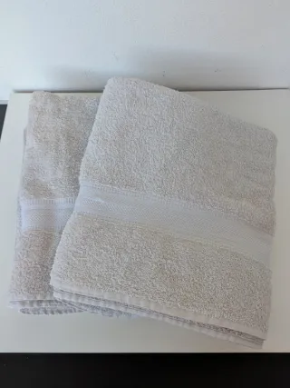 Coppia Asciugamani Grandi Beige
