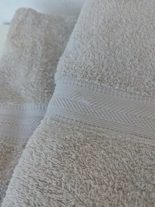 Coppia Asciugamani Grandi Beige