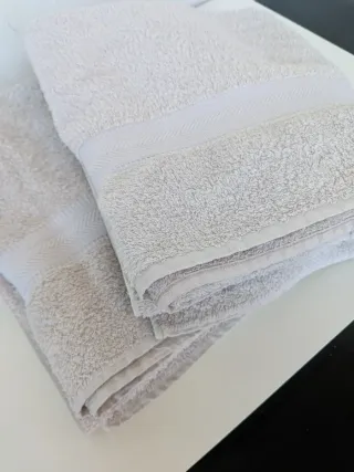 Coppia Asciugamani Grandi Beige