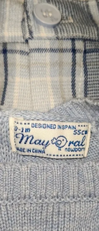 Conjunto bebé jersey y pantalón corto 0/1mes