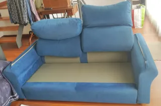 Sofá de 2 plazas azul