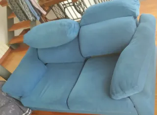 Sofá de 2 plazas azul