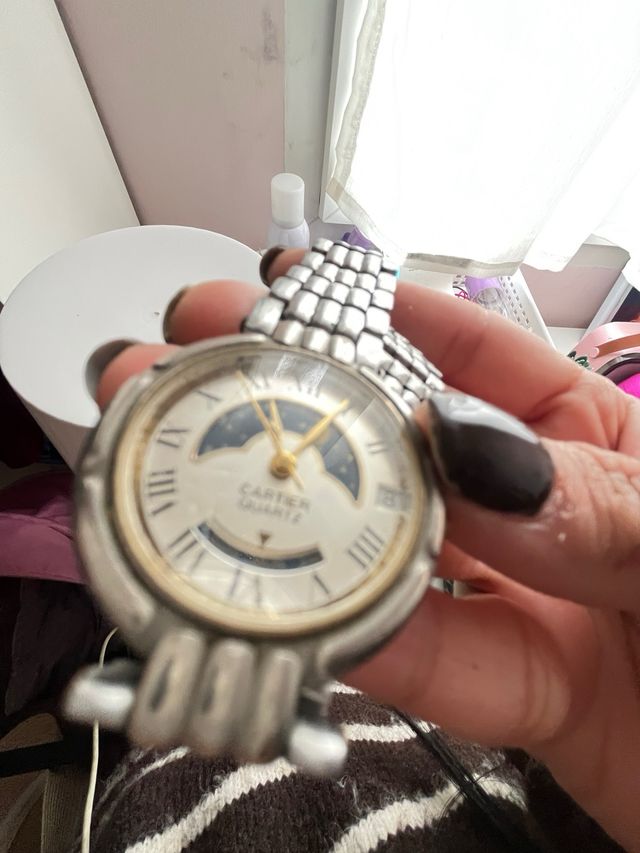 Reloj Cartier Fase Lunar Plata