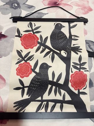 2 Quadri Decorativi Ikea Uccelli e Fiori