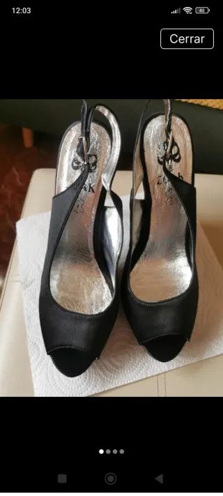 Zapatos de fiesta negros tacón