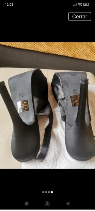 Zapatos de fiesta negros tacón