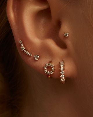 Pendientes Aro Lobe Apodemia (baño oro 18kt)
