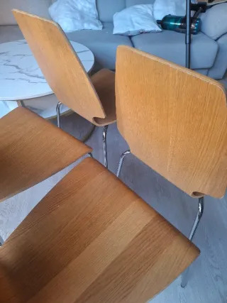 4 Sillas diseño madera estilo nórdico para comedor