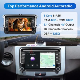 Radio de Coche Android con Pantalla de Navegación