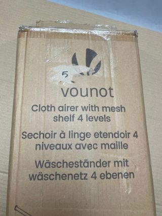 VOUNOT Tendedero Vertical Plegable 6 Ruedas