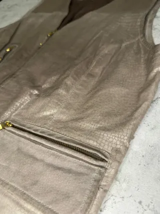 Chaleco Piel Vintage Leather Sound Marrón