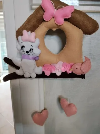 Fiocco nascita bimba in feltro