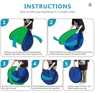 Fondo Plegable Reversible Azul/Verde