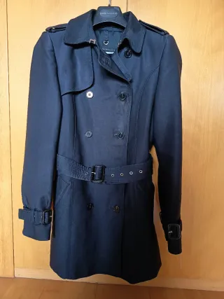 Gabardina Zara Azul Marino Talla S