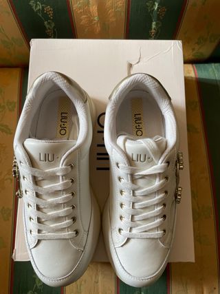 LiuJo Sneakers Bianche Strass Logo Tg 35