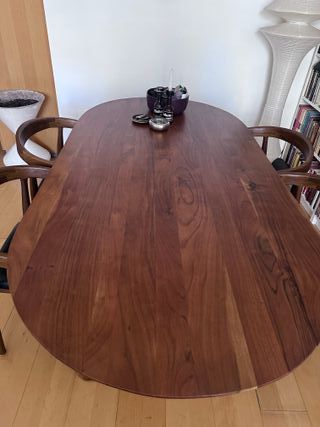 Mesa comedor ovalada madera acacia (sin sillas)