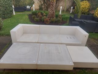 Sofá modular exterior blanco