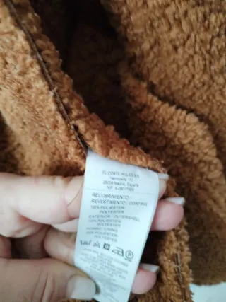 Cazadora abrigada beige y marrón