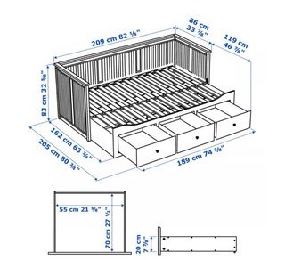 Cama nido IKEA HEMNES blanca