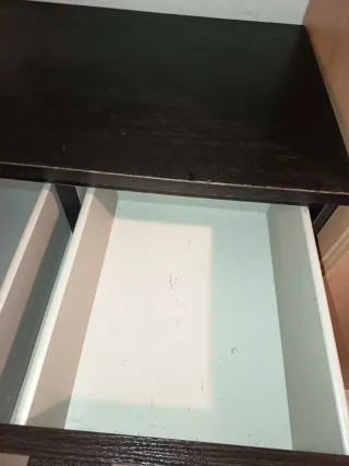 Cómoda/Cajonera Madera Negra y Blanca