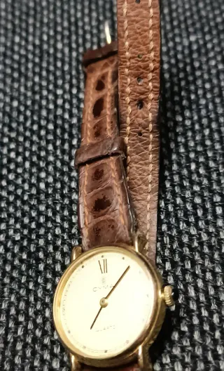 Reloj CYMA Dorado con Correa Marrón
