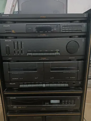 Tocadiscos Casetes y CD Philips Vinilo altavoces