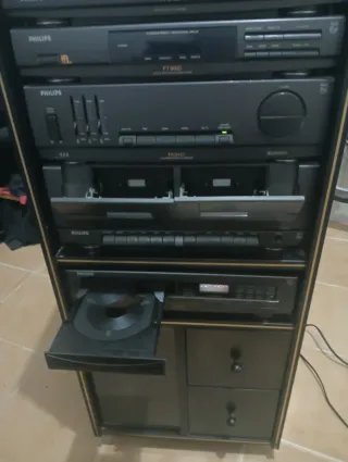 Tocadiscos Casetes y CD Philips Vinilo altavoces