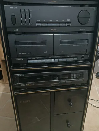 Tocadiscos Casetes y CD Philips Vinilo altavoces