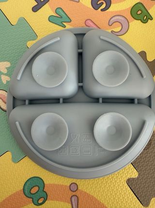 Vajilla infantil silicona plato y cubiertos