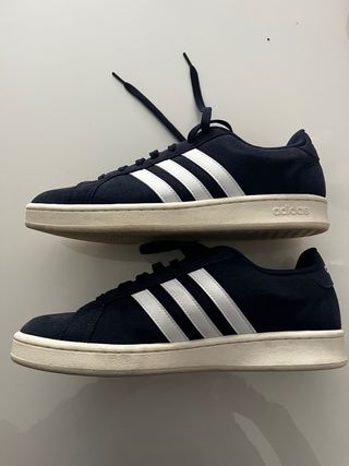 Zapatillas Adidas Azul Marino ante y Blanco