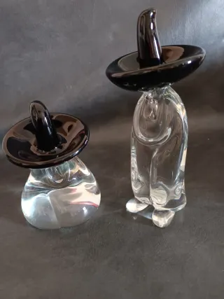 Coppia di figure in cristallo Murano mejicanos