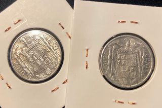 x2 monedas de 10 céntimos 1940 y 1941 MBC+ franco