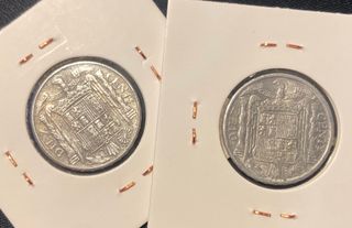 x2 monedas de 10 céntimos 1940 y 1941 MBC+ franco
