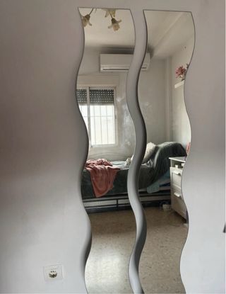 Espejo Pared Asimétrico Doble