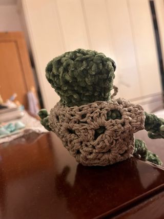 Rana all'uncinetto con gilet