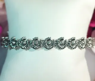 Brazalete Plata 925 - Florecitas