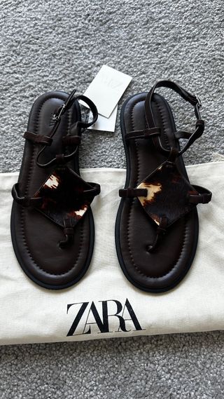 Sandalias de piel Zara