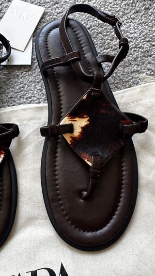 Sandalias de piel Zara
