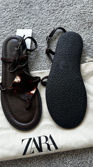Sandalias de piel Zara